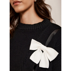 Mint Velvet Black Bow Detail Jumper